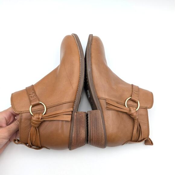 Softwalk Reade Fringe Detail Ankle Boots Women's Cognac Size US8M EU39 - Picture 13 of 13